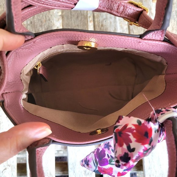 New NANETTE LEPORE Dusky Rose Mini Bag w/ Scarf Tie - Picture 4 of 6